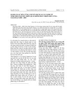 Đánh giá sự bền vững chuyển dịch cơ cấu kinh tế tỉnh Thái Nguyên trên quan điểm phát triển bền vững giai đoạn 2000 - 2009