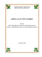 luận văn kê toán TMU phân tích hiệu quả sử dụng vốn kinh doanh tại công ty TNHH thƣơng mại và xây dựng phƣơng trung 