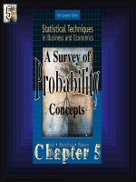 Lecture Statistical techniques in business and economics - Chapter 5: A survey of probability concepts