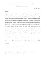 The determinants of internal migration in Vietnam: Could broad lessons from empirical literature be learned