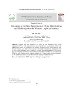 Tham gia FTAs thế hệ mới: Cơ hội và thách thức đối với ngành dịch vụ logistics Việt Nam