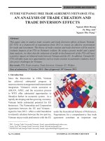 Future Vietnam-EU free trade agreement (Vietnam-EU FTA): An analysis of trade creation and trade diversion effects