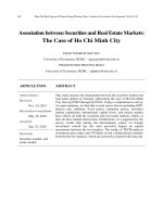 Association between securities and real estate markets: The case of Ho Chi Minh city