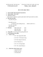 Đề cương học phần Kinh tế lượng - Trường Đại học Thương mại