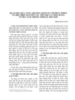 Quan hệ giữa tăng trưởng kinh tế với phát triển xã hội trên nguyên tắc tiến bộ và công bằng ở Việt Nam thời kỳ đổi mới