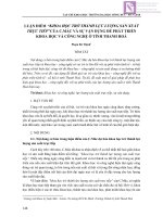 Luận điểm khoa học trở thành lực lượng sản xuất trực tiếp của C.Mác và sự vận dụng để phát triển khoa học và công nghệ ở tỉnh Thanh Hóa