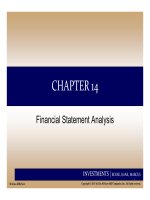 Essentials of Investments: Chapter 14 - Financial Statement Analysis