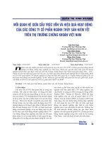 Mối quan hệ giữa cấu trúc vốn và hiệu quả hoạt động của các công ty cổ phần ngành thủy sản niêm yết trên thị trường chứng khoán Việt Nam