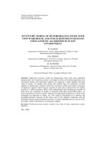 Inventory model of deteriorating items with two-warehouse and stock dependent demand using genetic algorithm in fuzzy environment