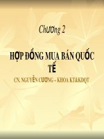 Bài giảng Kinh tế học - Chương 2: Hợp đồng mua bán quốc tế