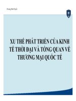 Bài giảng Xu thế phát triển của kinh tế thời đại và tổng quan về thương mại quốc tế