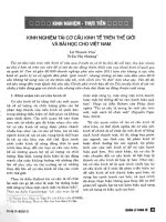 Kinh nghiệm tái cơ cấu kinh tế trên thế giới và bài học cho Việt Nam