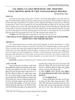 Tác động của bất bình đẳng thu nhập đến tăng trưởng kinh tế Việt Nam giai đoạn 2010-2016