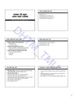 Bài giảng Kinh tế học khu vực công - ĐH Thương Mại