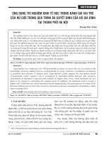 Ứng dụng thí nghiệm kinh tế học trong đánh giá vai trò của nữ giới trong quá trình ra quyết định của hộ gia đình tại Thành phố Hà Nội