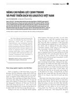 Nâng cao năng lực cạnh tranh và phát triển dịch vụ Logistics Việt Nam