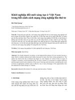 Khởi nghiệp đổi mới sáng tạo ở Việt Nam trong bối cảnh cách mạng công nghiệp lần thứ tư
