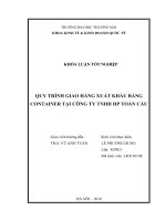 luận văn kinh doanh quốc tế quy trình giao hàng xuất khẩu bằng container tại công ty TNHH HP toàn cầu 