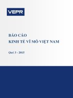 Báo cáo Kinh tế vĩ mô Việt Nam quý 3 - 2015