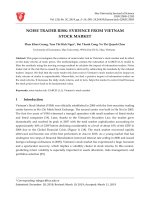 Noise trader risk: Evidence from Vietnam stock market