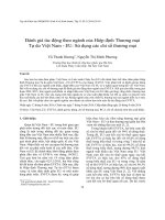 Đánh giá tác động theo ngành của Hiệp định Thương mại Tự do Việt Nam - EU: Sử dụng các chỉ số thương mại