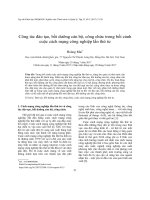 Công tác đào tạo, bồi dưỡng cán bộ, công chức trong cuộc cách mạng công nghiệp lần thứ tư