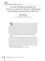 Các mô hình phát triển nguồn lực sinh kế ở các nước trên thế giới và định hướng cho lao động vùng nông thôn ở Việt Nam