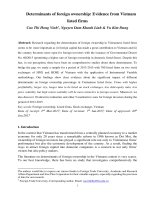 Determinants of foreign ownership: Evidence from Vietnam listed firms