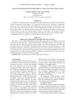 A study on purchasing power parity in Viet Nam and United State