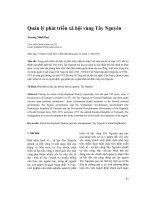 Quản lý phát triển xã hội vùng Tây Nguyên