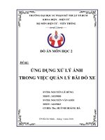 Đồ án Ứng Dụng Xử Lý Ảnh Trong Việc Quản Lý Bãi Đỗ Xe