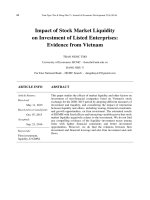 Impact of stock market liquidity on investment of listed enterprises: Evidence from Vietnam