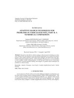 Adaptive search techniques for problems in vehicle routing, part II: A numerical comparison