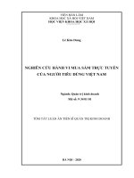 Nghiên cứu hành vi mua sắm trực tuyến của người tiêu dùng việt nam tt 