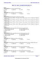 900 câu TRẮC NGHIỆM SINH 10   có đáp án