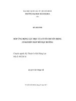 Đáp ứng động lực học của ô tô chuyển động có kể đến mấp mô mặt đường