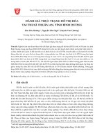 Đánh giá thực trạng đô thị hóa tại thị xã Thuận An, tỉnh Bình Dương