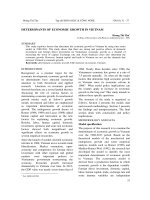 Determinants of economic growth in Vietnam