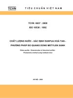 Tiêu chuẩn Việt Nam TCVN 6637:2000 - IS0 10530:1992