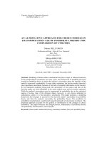 An alternative approach for choice models in transportation: Use of possibility theory for comparison of utilities