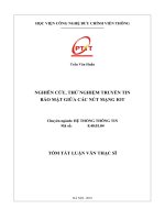 Nghiên cứu, thử nghiệm truyền tin bảo mật giữa các nút mạng IOT tt 