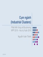 Bài giảng Phát triển vùng và địa phương (2019): Bài 5 - Nguyễn Xuân Thành