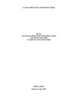 Đề án Tạo dựng hình ảnh tỉnh Đồng Tháp giai đoạn 2017 - 2020 và những năm tiếp theo