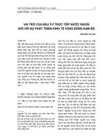 Vai trò của đầu tư trực tiếp nước ngoài đối với sự phát triển kinh tế vùng Đông Nam bộ