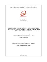 Nghiên cứu thuật toán mã hóa video theo chuẩn HEVC với kích thước nhóm khung hình thay đổi theo nội dung tt 