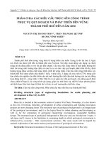 Phân chia các kiểu cấu trúc nền công trình phục vụ quy hoạch và phát triển bền vững thành phố Huế đến năm 2030