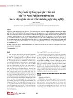 Chuyển đổi hệ thống quốc gia về đổi mới của Việt Nam: Nghiên cứu trường hợp của các viện nghiên cứu và triển khai công nghệ công nghiệp