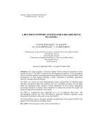 A decision support system for farm regional planning