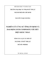 NGHIÊN cứu ỨNG xử TĨNH, ổn ĐỊNH và DAO ĐỘNG dầm COMPOSITE với TIẾT DIỆN KHÁC NHAU tt 