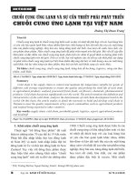 Chuỗi cung ứng lạnh và sự cần thiết phải phát triển chuỗi cung ứng lạnh tại Việt Nam